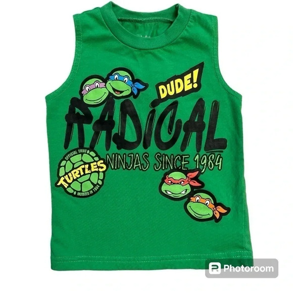 Teenage Mutant Ninja Turtles toddler boys muscle tank green size 2T - Picture 1 of 4